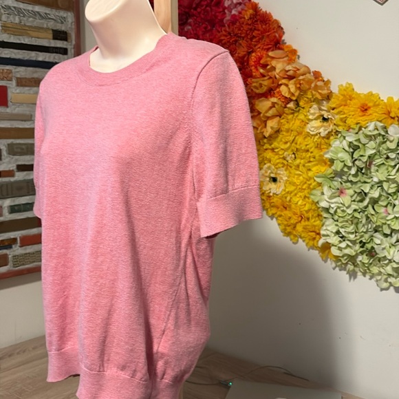 J. Crew Factory Cotton-blend short-sleeve sweater - Picture 3 of 8